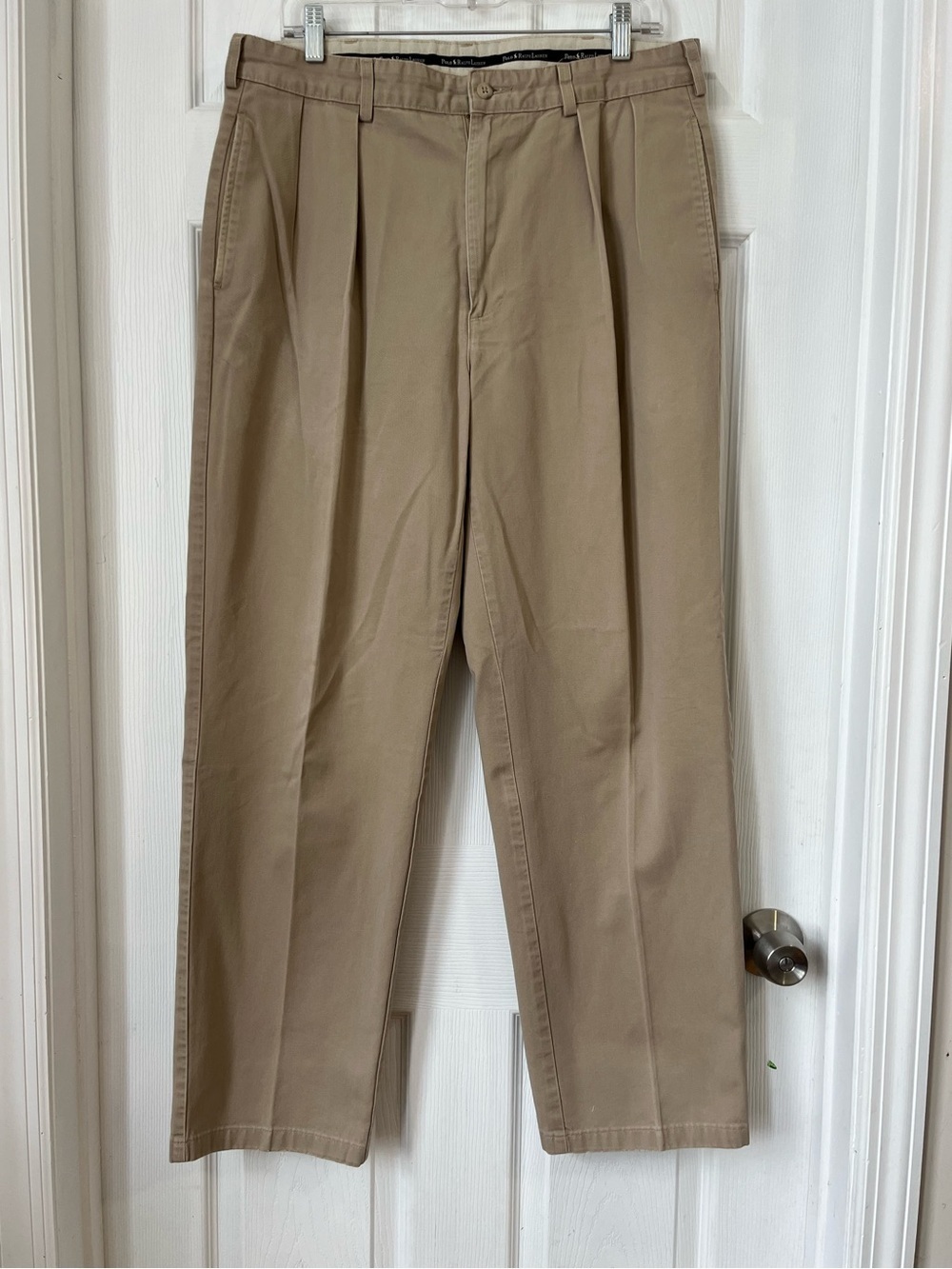Polo Ralph Lauren Men’s Pleated Khaki tan Chinos pants size 35x30